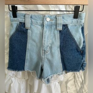 PacSun Two Tone High Waisted Carpenter Shorts Women’s Size 24